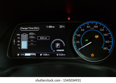 Electric Vehicle Charging Information Display Dashboard