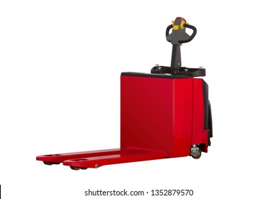 Electric Walkie Pallet Jack Isolated On White Background