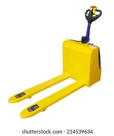 Electric Walkie Pallet Jack Isolated Included Clipping Path