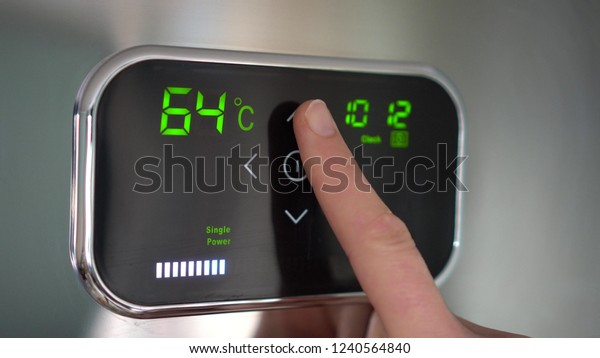 Electric Water Heater Setting Temperature Digital Stock Photo Edit Now 1240564840