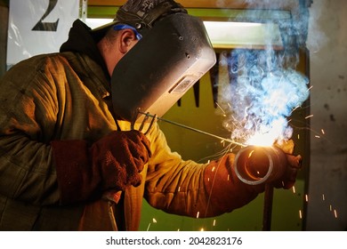 Electric Welder At Work. Type Of Profession. Industry