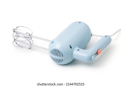 Electric Whisk Cooking Egg Beater On White Background