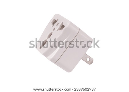 Electrical adapter plug isolated on white background.