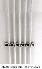 electrical cables and electrical cables on white background