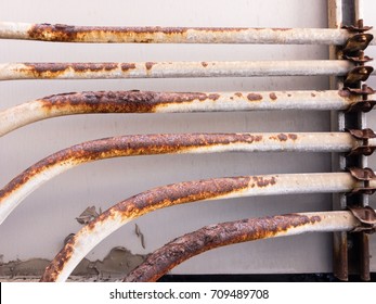 Electrical Conduit And Rusty.Sheet Metal Rust.Leaking Rust Pipe.corrosion.