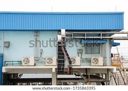 The electrical control building with air conditioner