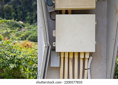 Electrical Control Cabinet Installed Outside The Building