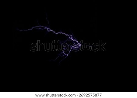 An electrical discharge in the shape of a lightning bolt