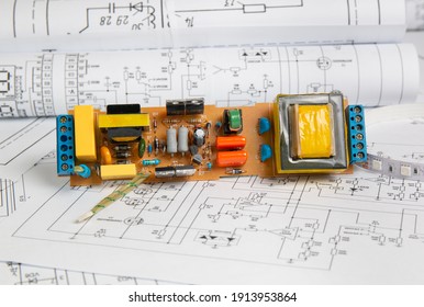 Electrical Engineering Drawings And Electronic Board