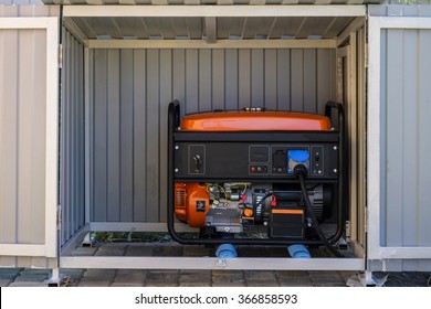 An Electrical Generator In A Metal Cupboard