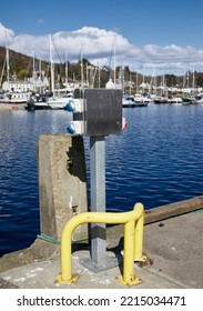 Electrical Hook Up Point On The Quay At East Loch Tarbert , Argyll Abd Bute