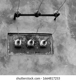 Electrical Insulators On The Old Substation