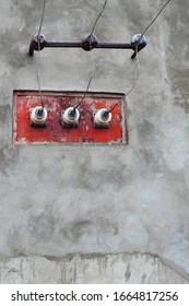 Electrical Insulators On The Old Substation