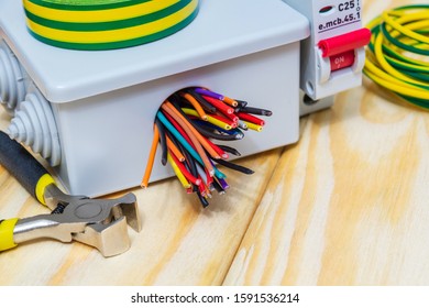 Electrical Junction Boxes Cable Wires Tool Stock Photo 1591536214 ...