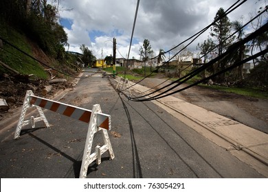 Electrical Lines In Puerto Rico After Hurricane Maria