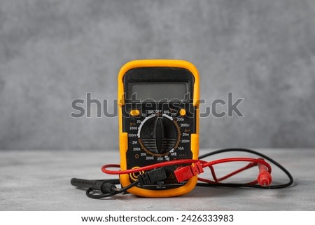 Electrical multifunctional device. Multimeter close up.