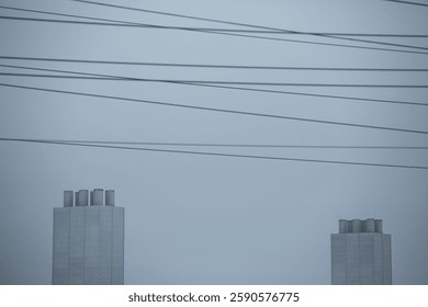 Electrical Municipal Substation Powerlines Abstract