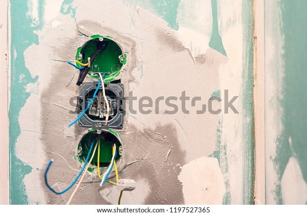 Install Electrical Outlet >> Electrical Outlet Boxes Cables Ready Installation Stock Install Electrical Outlet >> Electrical Outlet Boxes Cables Ready Installation Stock