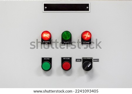 Electrical panel and Light button switch in control Room
