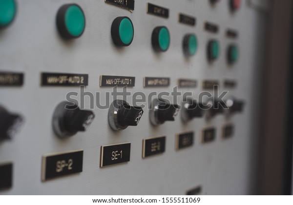 Electrical Panel Start Botton Switch Control Stock Photo 1555511069 ...
