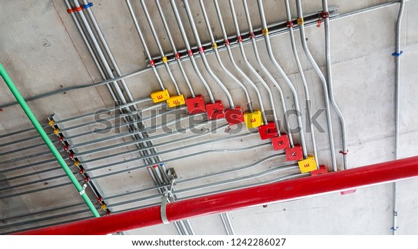 Electrical Pipe Junction Box On Ceiling Stock Photo Edit Now