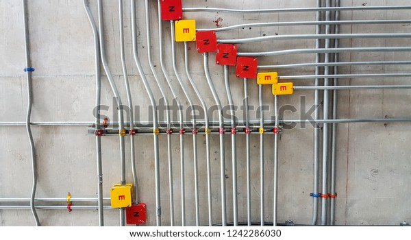 Electrical Pipe Junction Box On Ceiling Stock Photo Edit Now