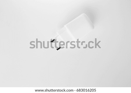 Electrical plug on white background