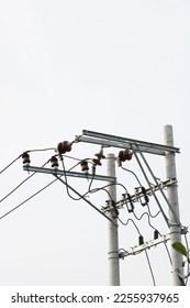 Electrical Poll Trafo on the Cloudy days - Shutterstock ID 2255937965