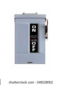 Electrical Safety Switch Box On Isolate Background