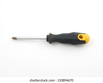 A electrical screwdriver isolated white background.