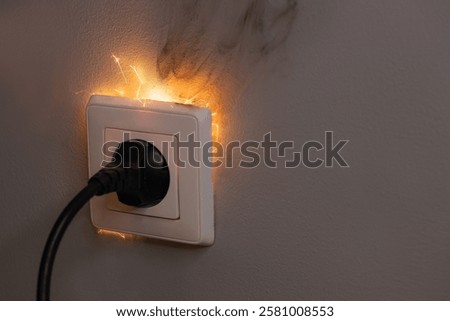 Electrical Short Circuit Causing Sparks and Fire