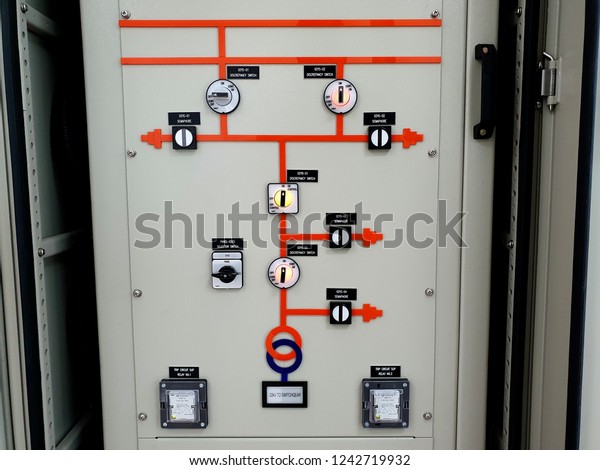 Electrical Singleline Diagram On Mimic Panel Stock Photo Edit Now