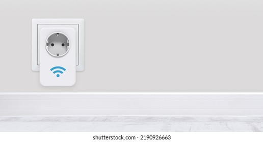 Electrical Smart Socket, Energy Efficiency, Smart Home Concept