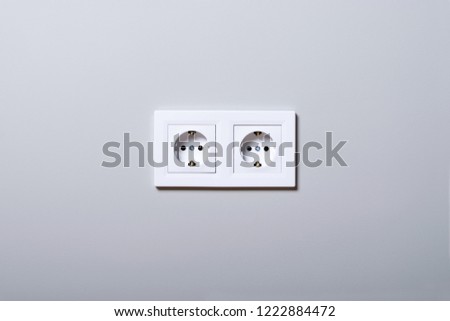 Electrical sockets on a wall
