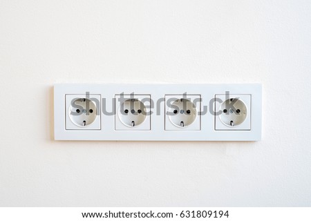 Electrical sockets on a wall