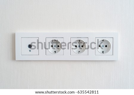 Electrical sockets on a wall