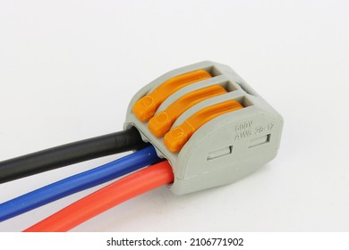 Electrical Terminal Quick Connection Wires Connected Stock Photo ...