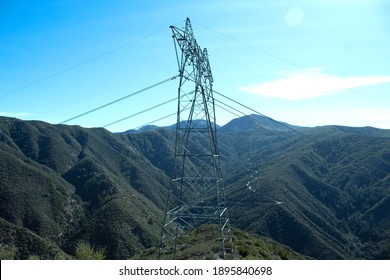 The Electrical Towers On The Way Up To Santiago Peak In The Cleveland National Forest