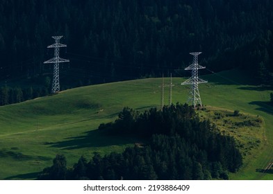 Electrical Towers Power Lines Mountains Stock Photo 2193886409 ...