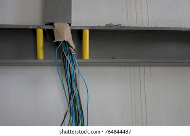 Electrical Wiring Installed On Wall Thailand Stock Photo 764844487 ...