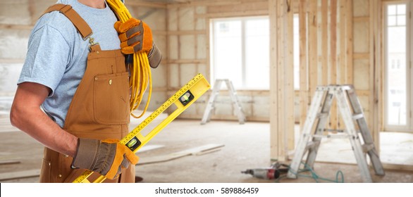 Electrician With Electrical Cable