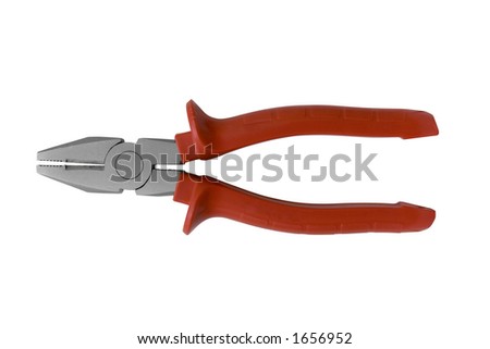 Electrician pliers. Include clipping path
