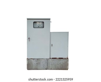 Electricity control panel system Main incoming On a white background. 