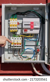 Electricity Meter And Circuit Breakers In Consumer Unit.