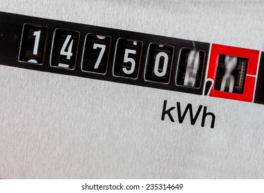 an electricity meter measures the electricity consumed. save symbolic photo for current price and current