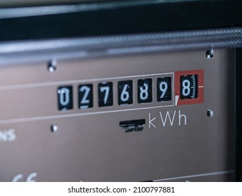 Electricity meter. Measuring used electricity in kWh ( kilowatt hour )