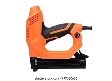 Electricity Nail Gun Isolated On A White Background