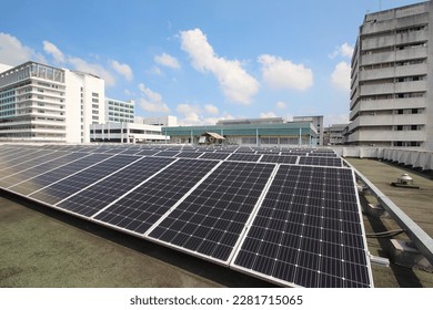 Electricity panels to convert to solar energy and electricity. - Shutterstock ID 2281715065