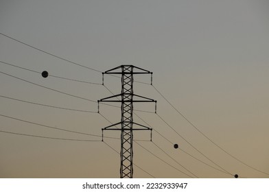 Electricity Pole over a Blue Sky in Spain - Shutterstock ID 2232933947