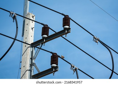 Electricity Pole Pylon Cable Conductor Equipment Stock Photo 2168341957 ...